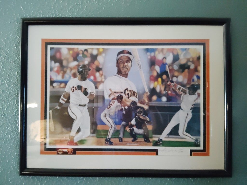 Framed Barry Bonds Lithograph