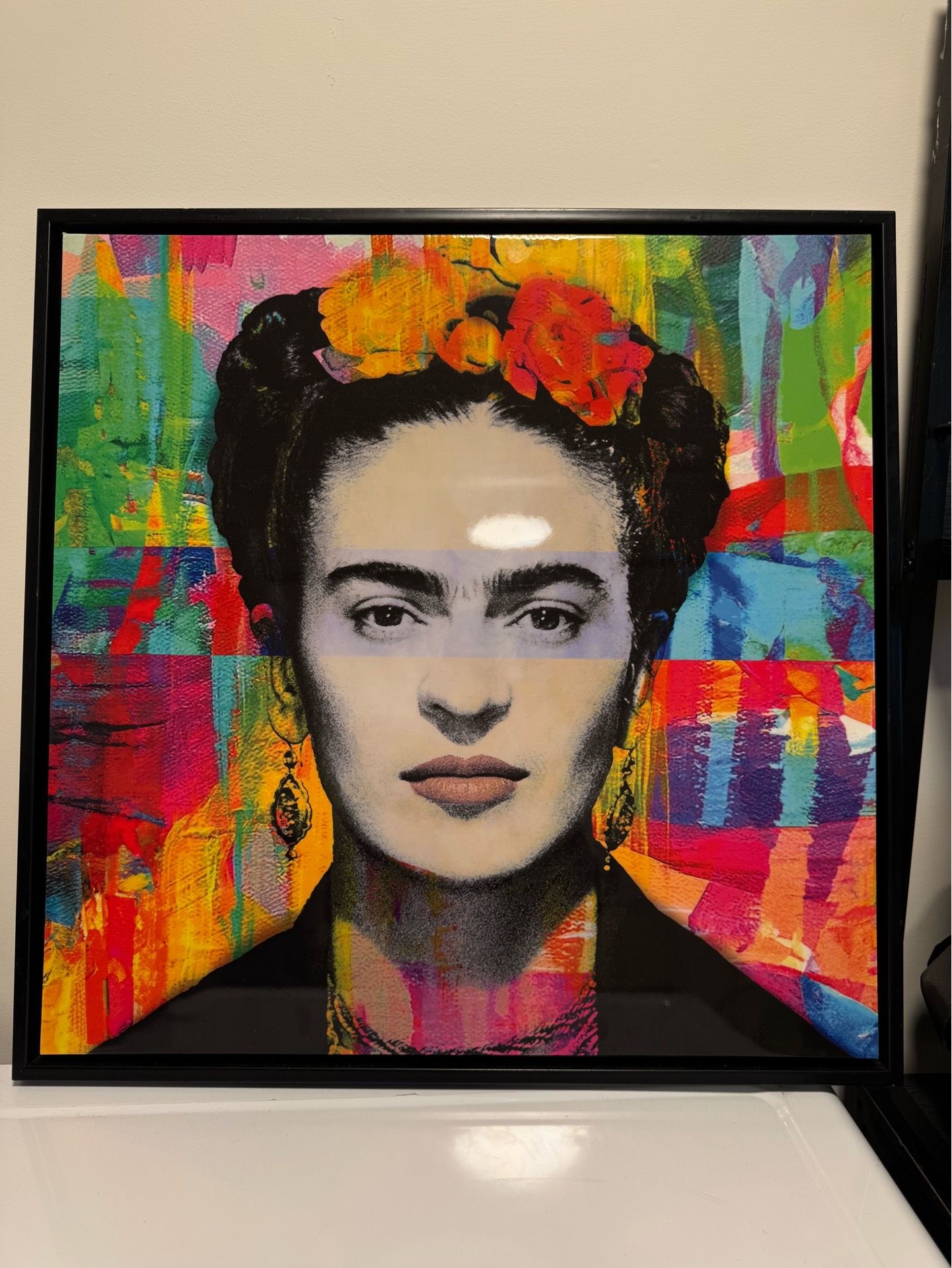 Framed Frida Kahlo Style Wall Art – Large (26” x 39”)