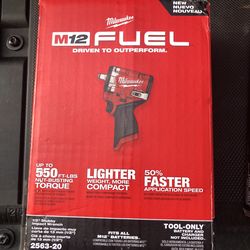 M12 FUEL 12V Lithium-Ion Brushless Cordless Stubby 1/2 in. Impact Wrench (Tool-Only)