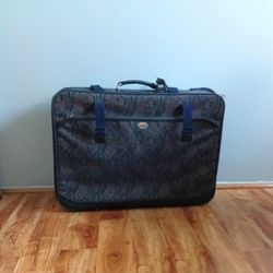 FLORAL SUITCASE W/ TIGHTENING STRAPS