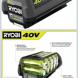 RYOBI
40V Lithium-Ion 4.0 Ah Battery