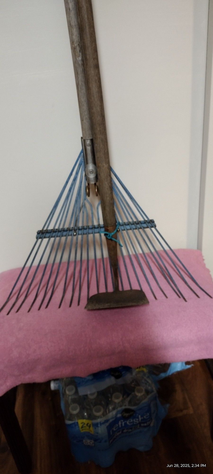 Metal Leaf Rake And Garden Hoe