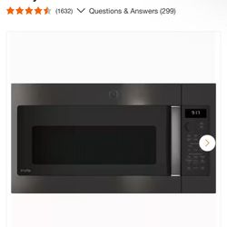 GE Profile 1.7 cu. ft. Over the Range Microwave in Black Stainless with Air Fry 