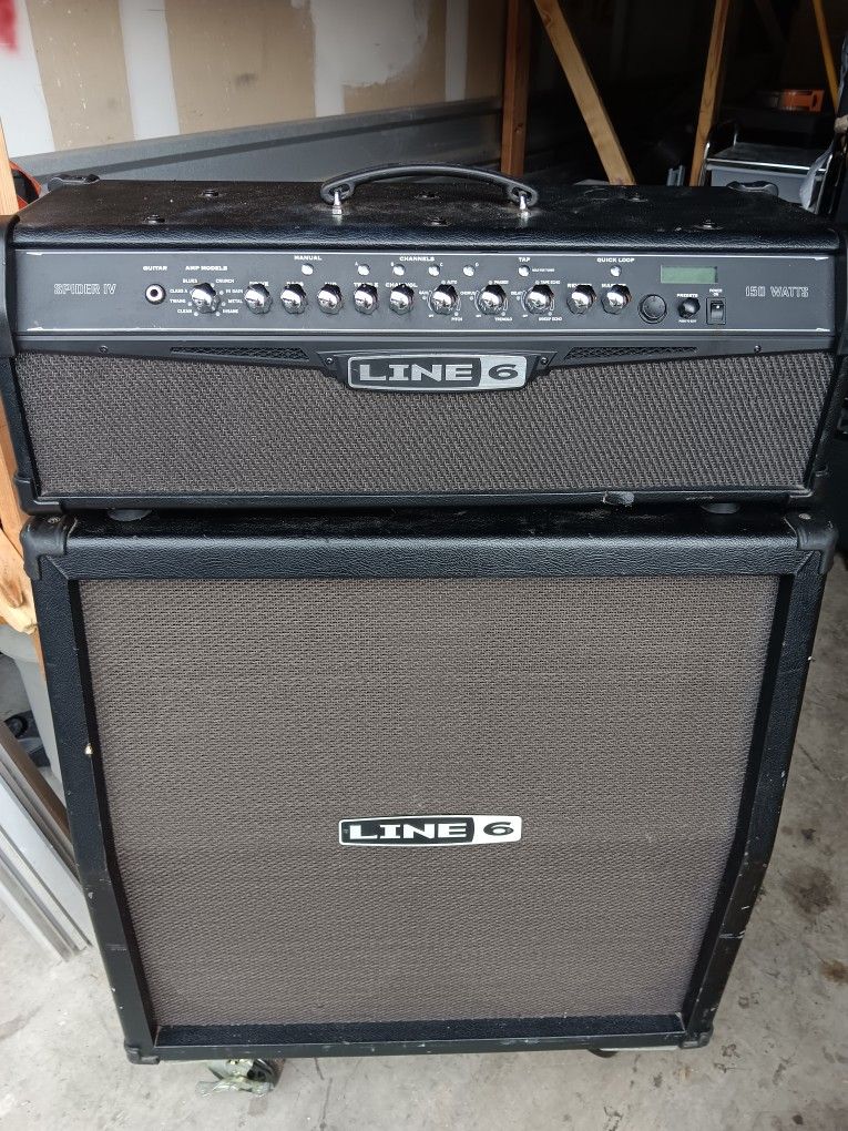 Line 6 Spider IV HD150 head With Line 6 4x12 Cab