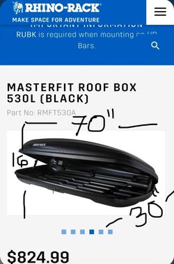 RHINO RACK ROOF BOX with KEY ( price its firm)