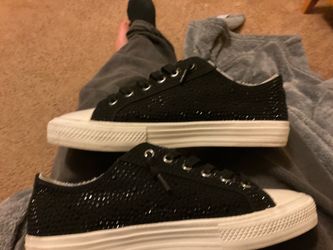 $45  OBO Vintage Havana Black Rhinestone Sneakers Womens Size 9
