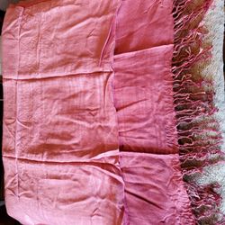 Pink blanket scarf