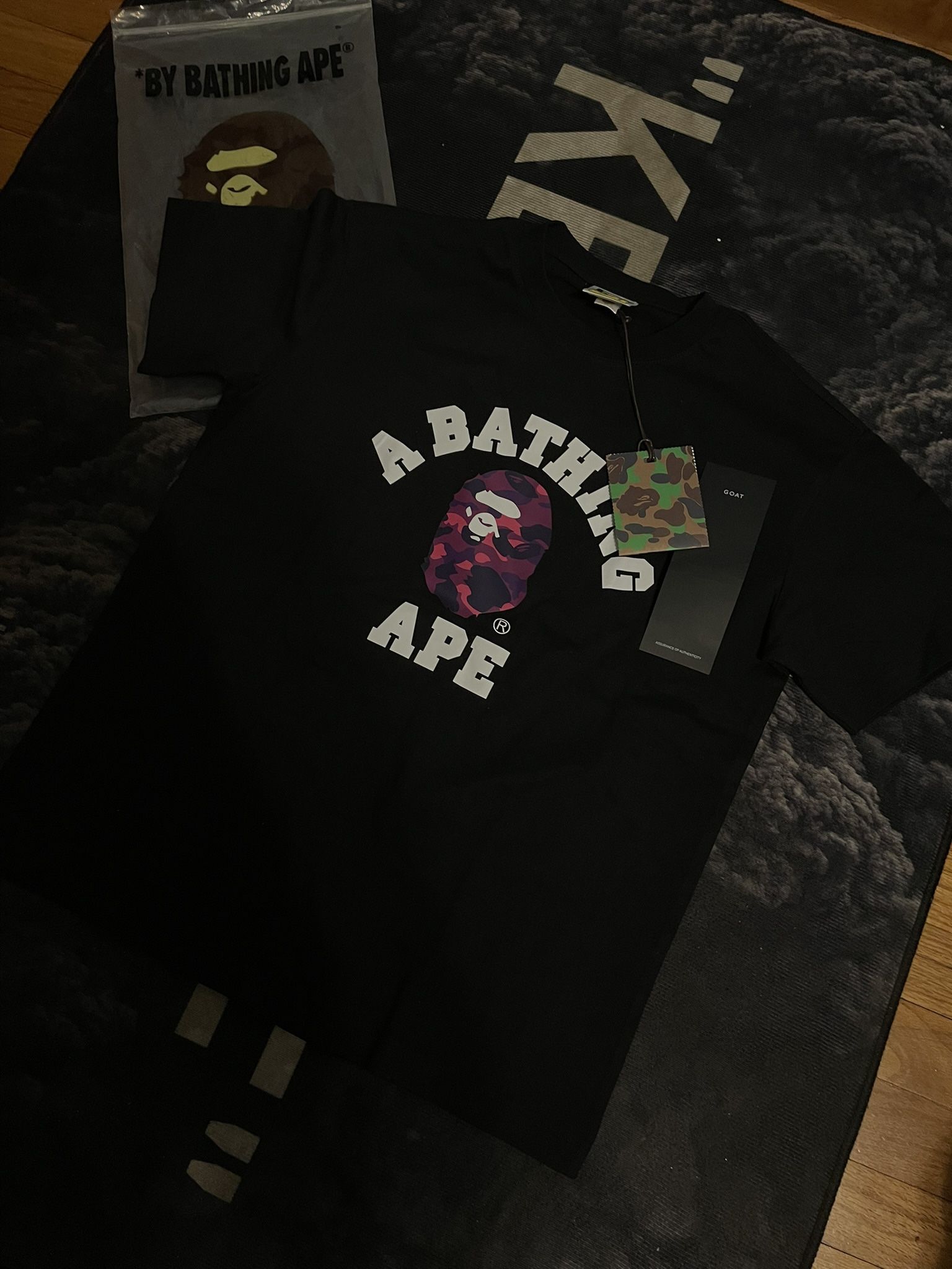 Black Purple Camo Shirt Size S
