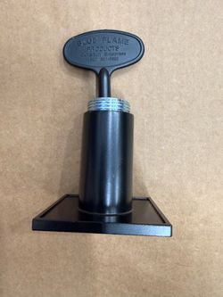 Blue Flame Universal Square Flange 1/2 in. and 3/4 in. Gas Valve (Includes Bushing, Allen Wrench and 3 in. Valve Key) in Flat Black