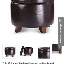 Round Ottomans storage Chair 