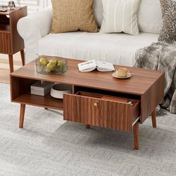 Lightweight walnut coffee table