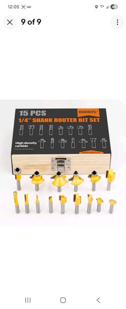 Router 1/2 inch bits for wood.
