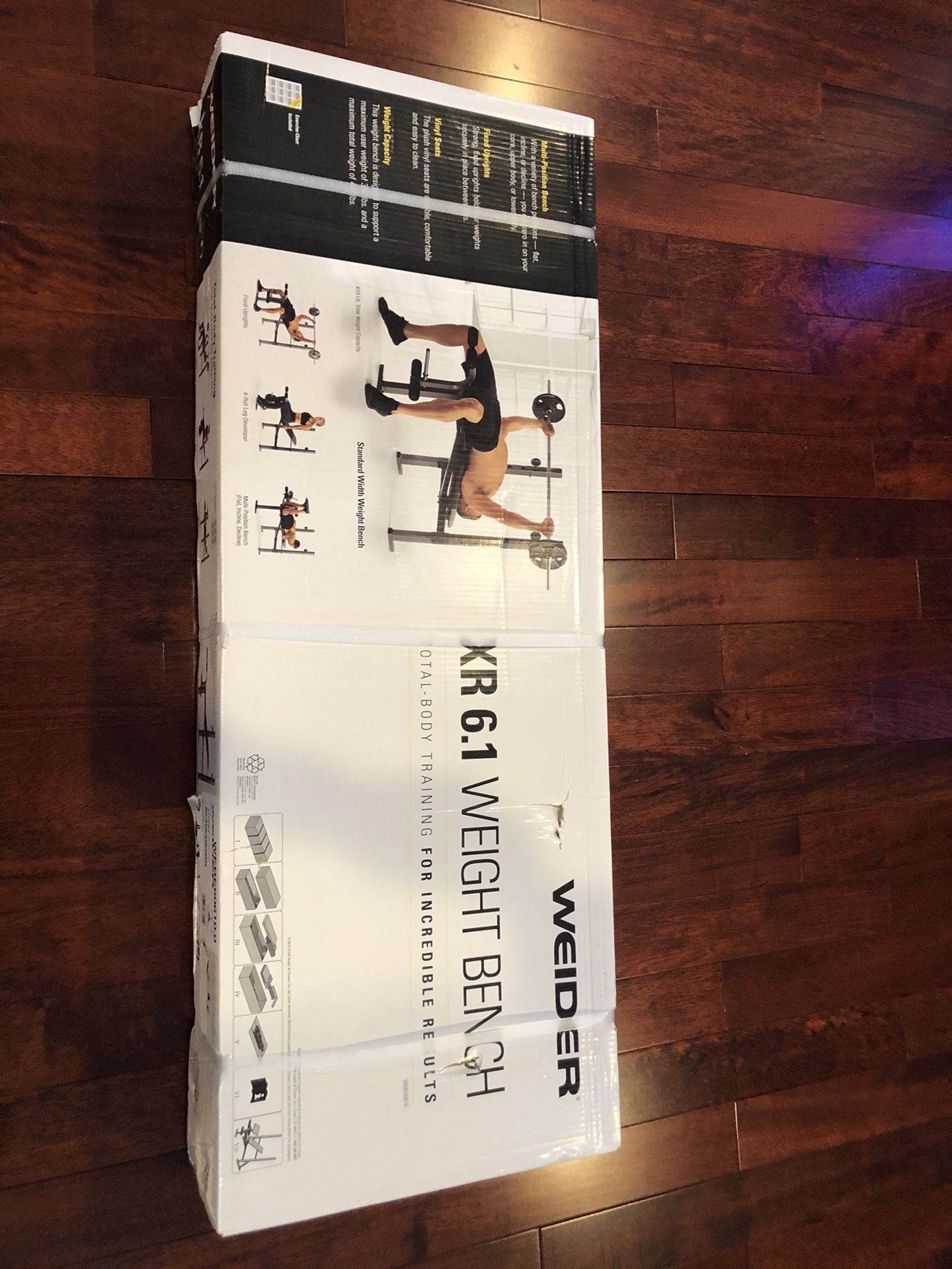 Weider XR 6.1 Multi-Position Weight Bench with Leg Developer and Exercise Chart