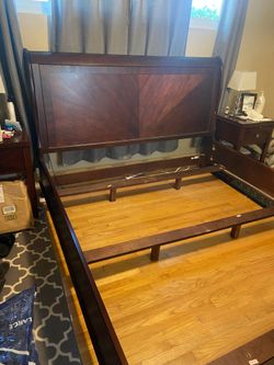 Cal king wood bed frame