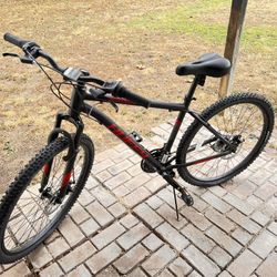 Huffy Rangeline Mountain Bike, 27.5" Wheels, Black and Red