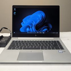 HP EliteBook 14" Core i5-8350U 8GB RAM 256GB SSD Win 11 Laptop with Charger