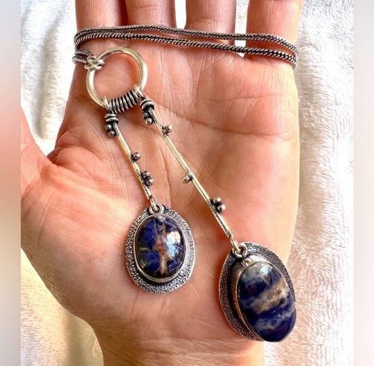 Spiritual Solalite Lariat Style Necklace