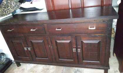 Modern Sideboard Buffet, Storage Cabinet, Adjustable Shelves