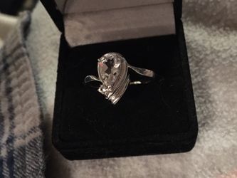 925 white topaz ring