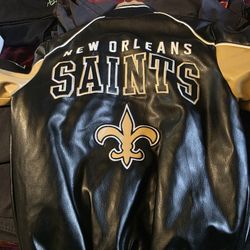 NEW ORLEANS SAINTS LEATHER JACKET