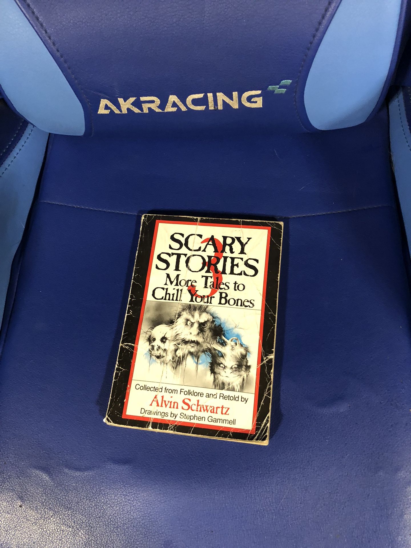 vintage 1991 paperback copy of Scary Stories 3: More Tales to Chill Your Bones