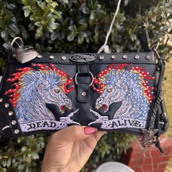 Ed Hardy Horse Shoulder Purse 