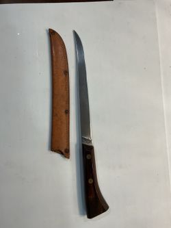 Vintage Western USA Super Fillet S-W769 8.5" Blade Fillet Knife Rosewood Handle