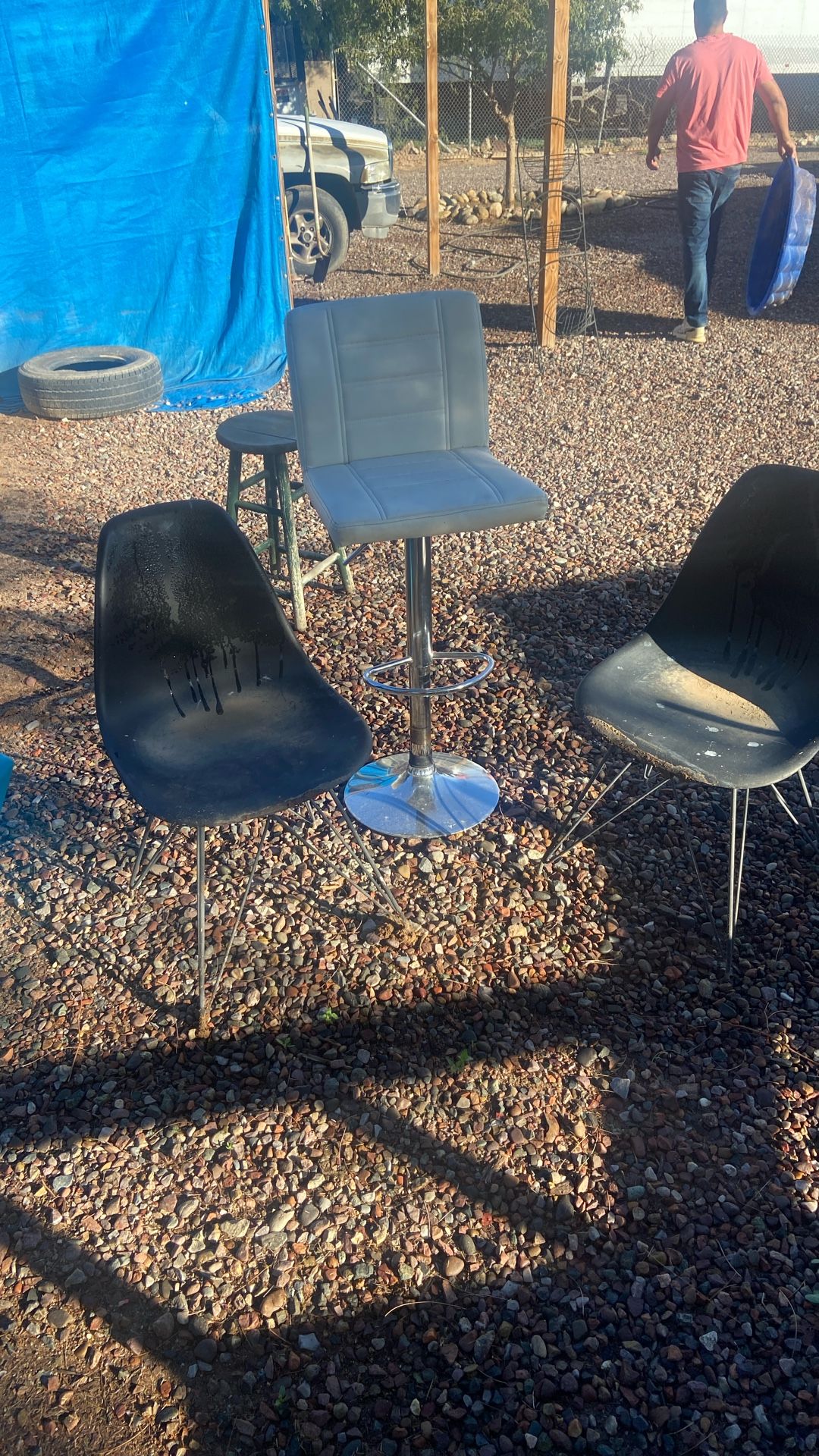 Stool And Two Chairs