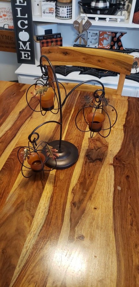 Fall Pumpkin Candle Holder