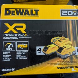Dewalt x2 xr 20v battery and 8amp fast charger kit