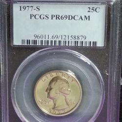 1977-S Washington Quarter Proof PCGS PR69DCAM #879