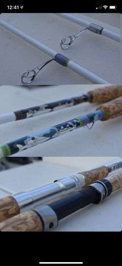 Custom camo wrapped fishing rods 7’ and 7’6”