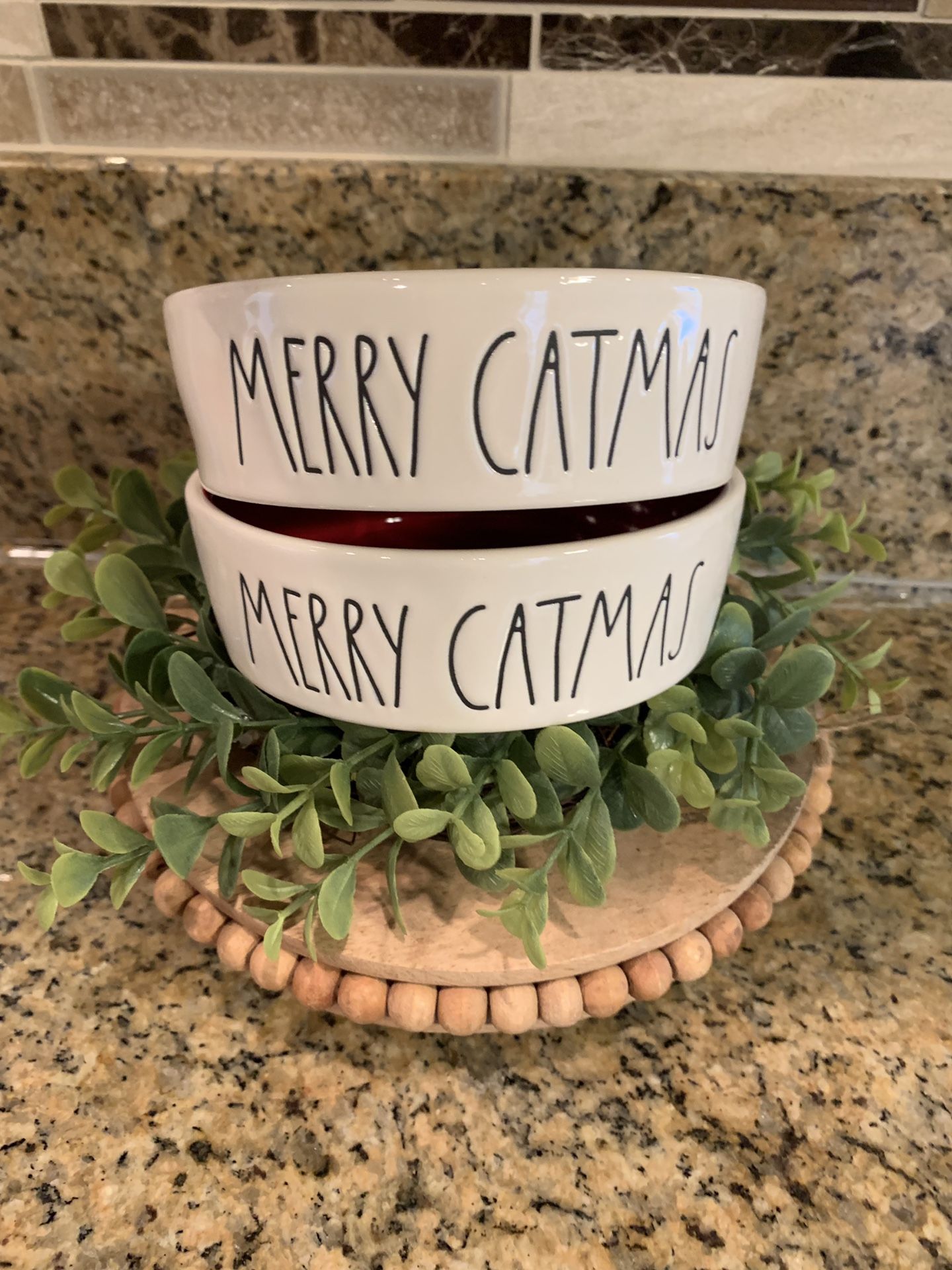 Rae Dunn Merry Catmas Cat Bowls