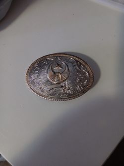 Man's brass built buckle