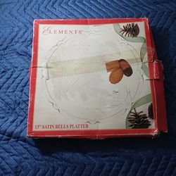 Elements 13" satin bells platter