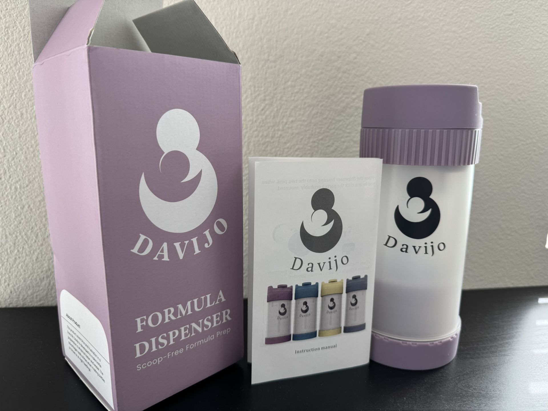 Davijo Formula Dispenser - Completely Replaces Hand Scooping - Fill The Desired Formula Portion with a Few clicks - Baby Formula Container - 10ounces