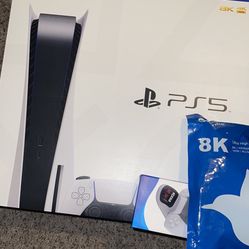 Ps5 Standard With Charging Dock And 8k 2.1 Hmdi Cord