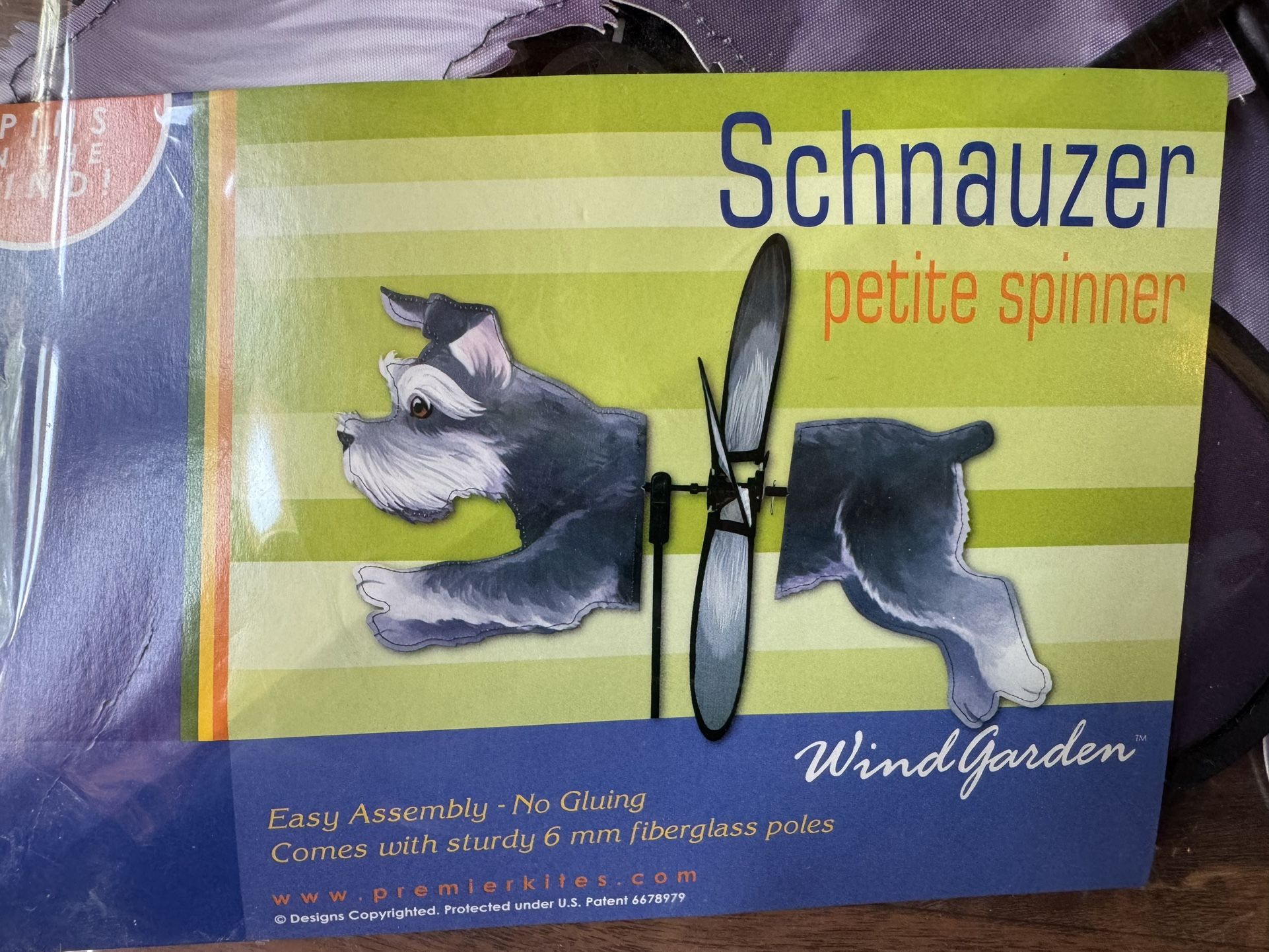Premier Kites SCHNAUZER Dog Petite Garden Wind Spinner NEW