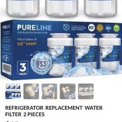REFRIGERATOR  WATER FILTER  REPLACEMENT  2 PIECES  NEW 