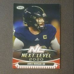 Sage Hit 2020 James Morgan Next Level #46 Rookie Premier Draft Quarterback Football Card Collectible Trading Sports
