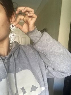 Silver earrings