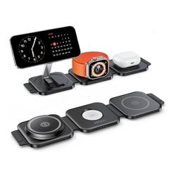 Brand New 3 in 1 Charging Station for iPhone 16/15/14/13/12 Series, Travel Charger for Multiple Devices for AirPods 4/3/2/Pro,Wireless Charger Magneti