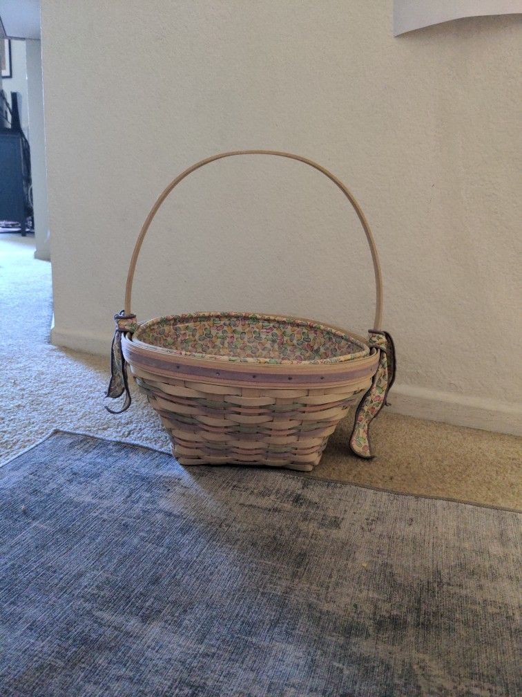 Longaberger 2000 Whitewashed Large Easter Basket