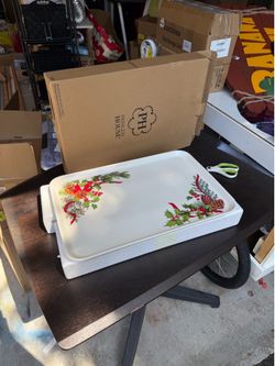 Princess House Christmas Platter Large NEW