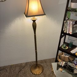 Mid-Century Modern Twisted Brass Floor Lamp