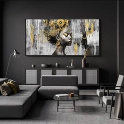 20" x 40" Woman Wall Art for Living Room Large Modern Wall Decor Canvas Paintings for Wall Decorations Bedroom Office Artwork Art Prints.