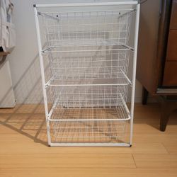 White Ikea Wire Basket Storage System 