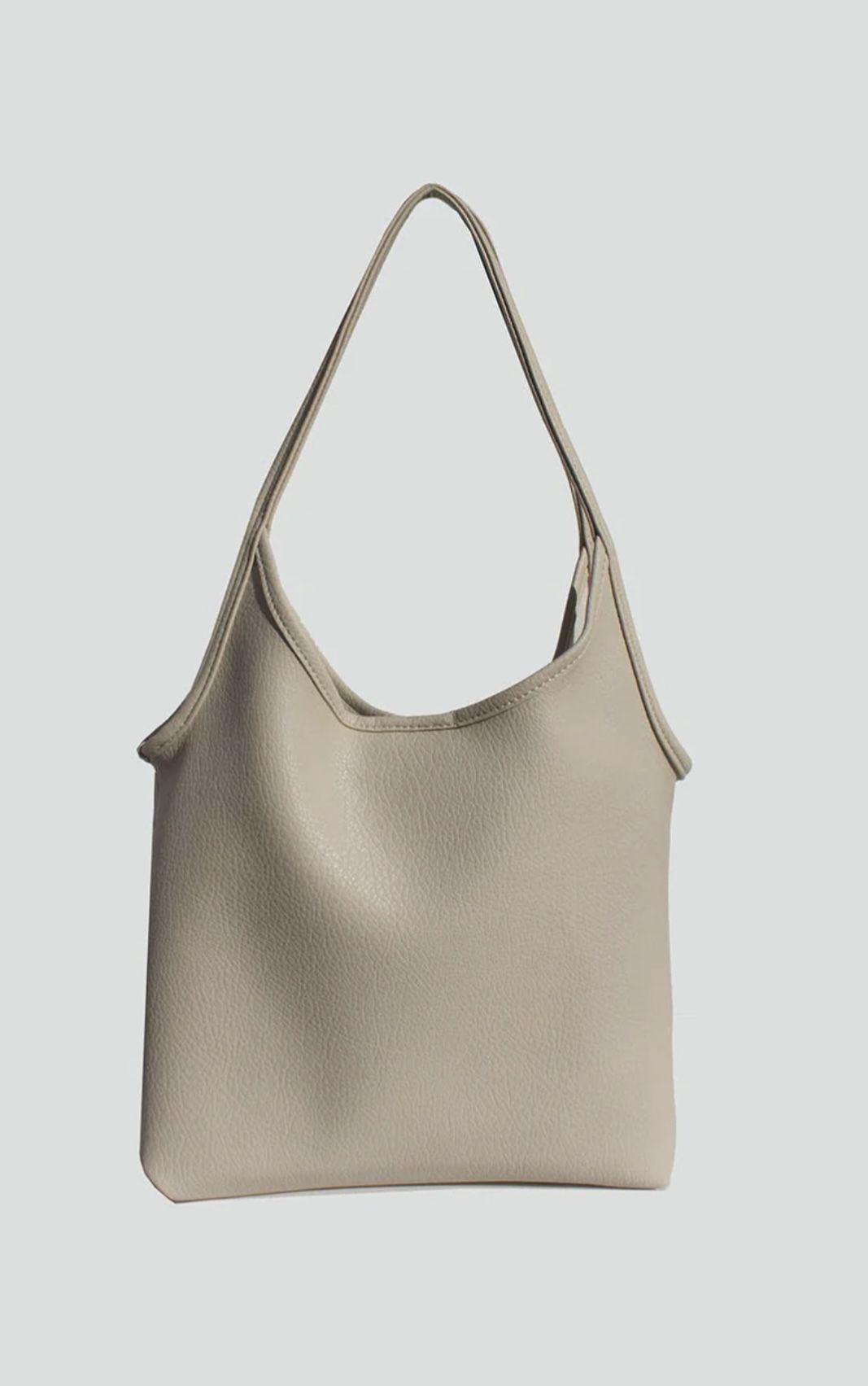 Lia Nude Slouchy Boho Tote with Matching Pouch