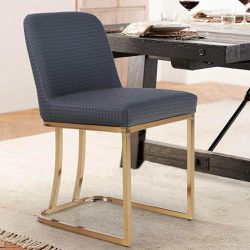 ♥️SALE♥️ 30 in. Grey Full Back PU Leather Bar Stool with Golden Metal Frame