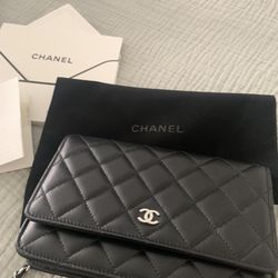 Chanel Lamb Skin Quilted WOC